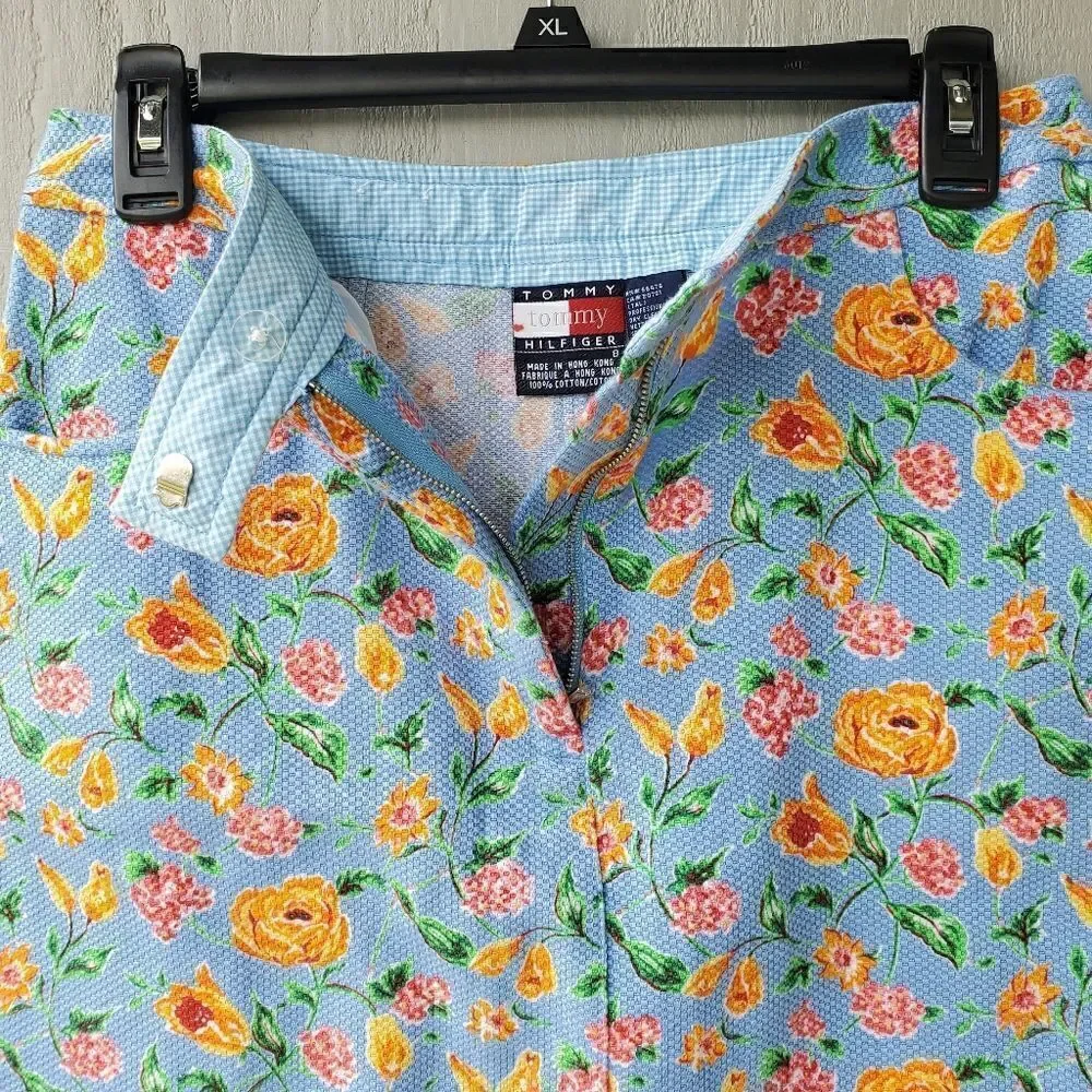Tommy Hilfiger Blue Floral Retro Skirt 8